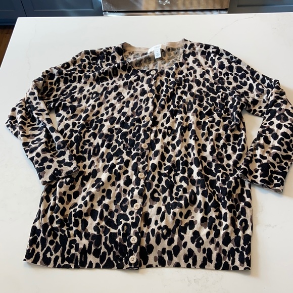 1901 Sweaters - 1901 Leopard Print Cardigan